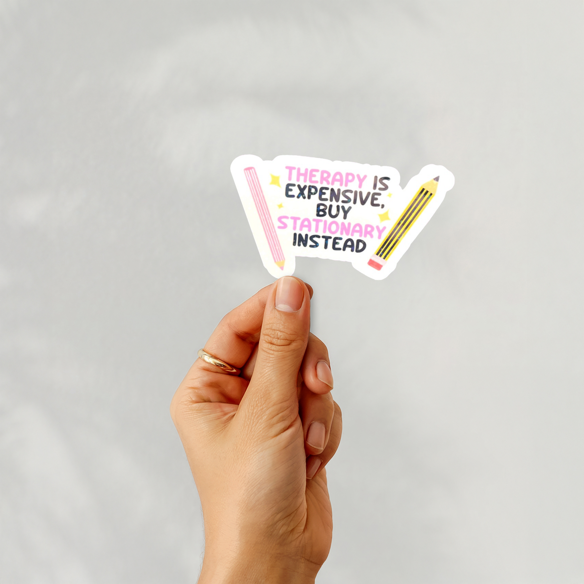 Therapy Is Expensive Buy Stationary Instead Sticker
