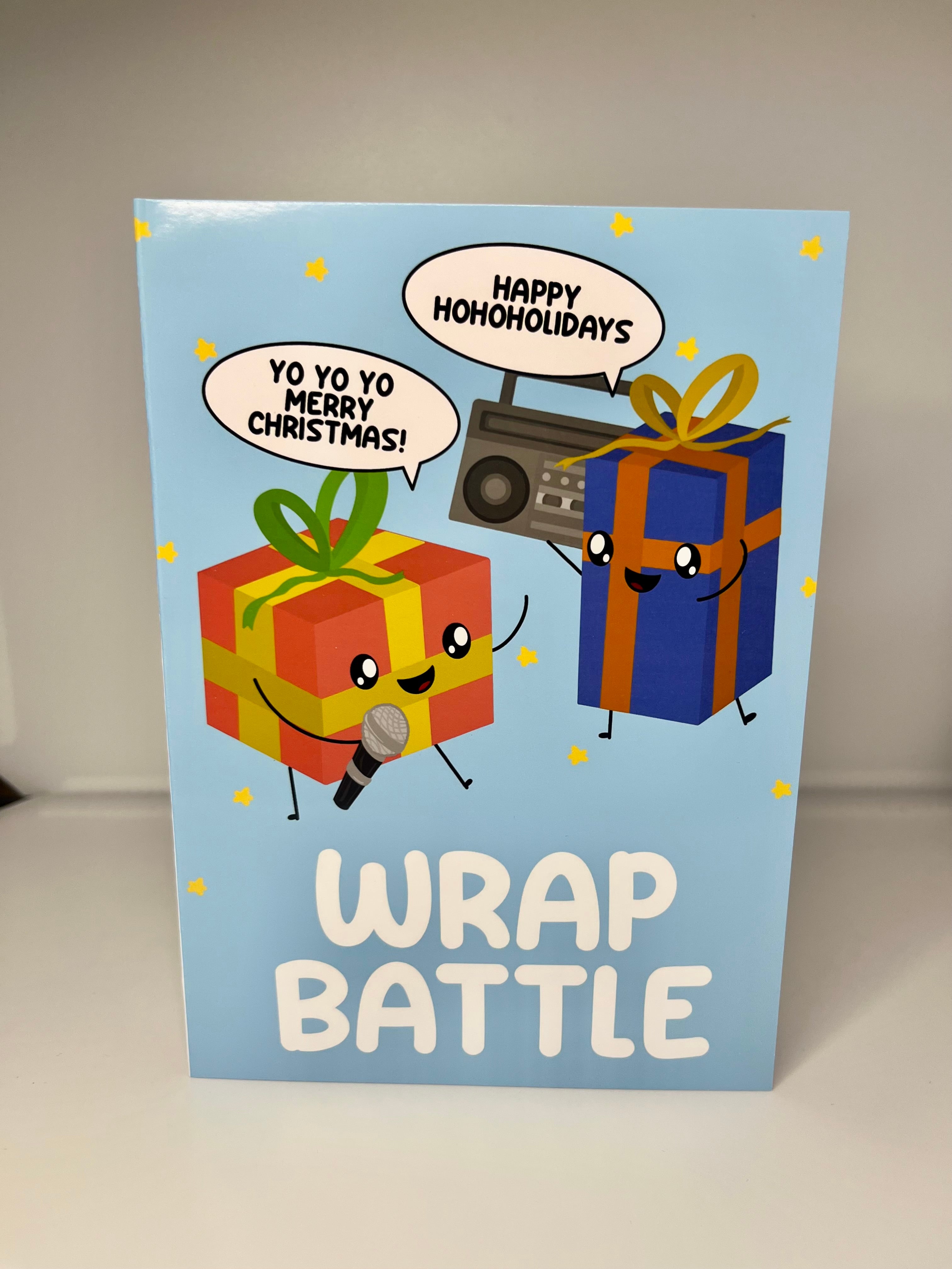 Wrap Battle Christmas Present Card