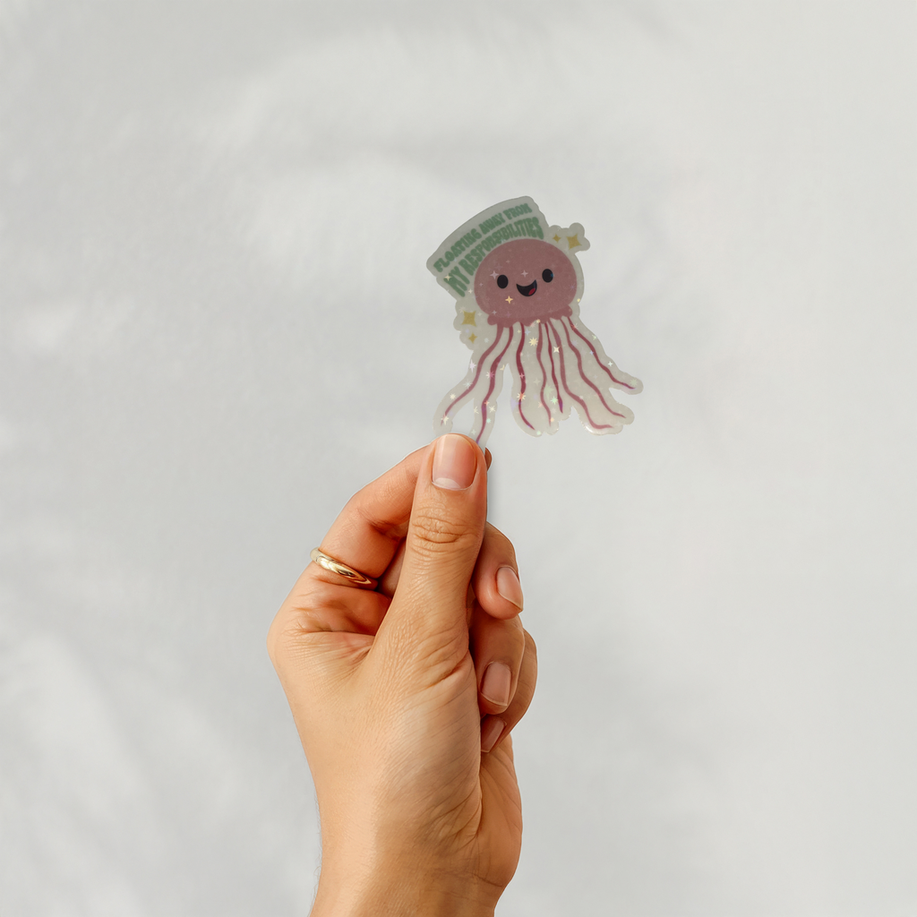 Floating Away From My Responsibilities Sticker