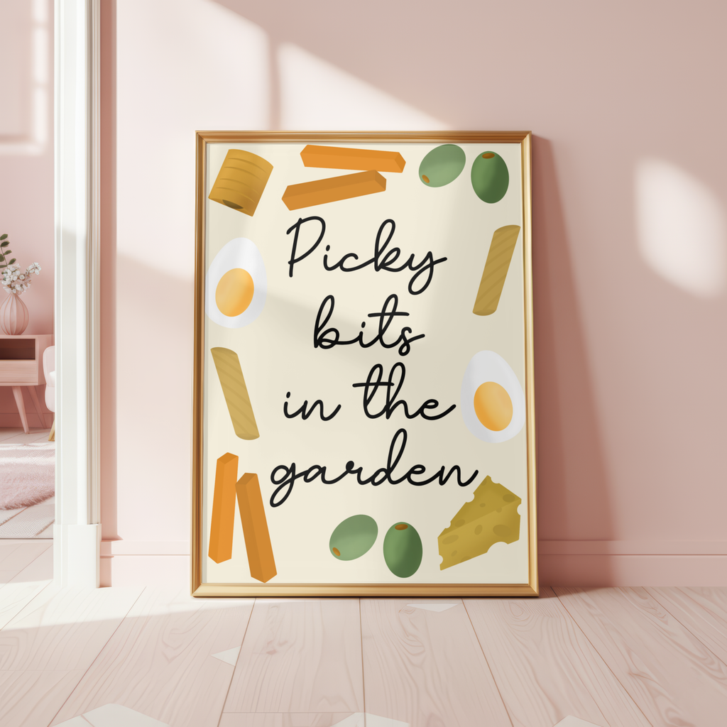 Picky Bits In The Garden Poster