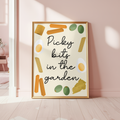 Picky Bits In The Garden Poster