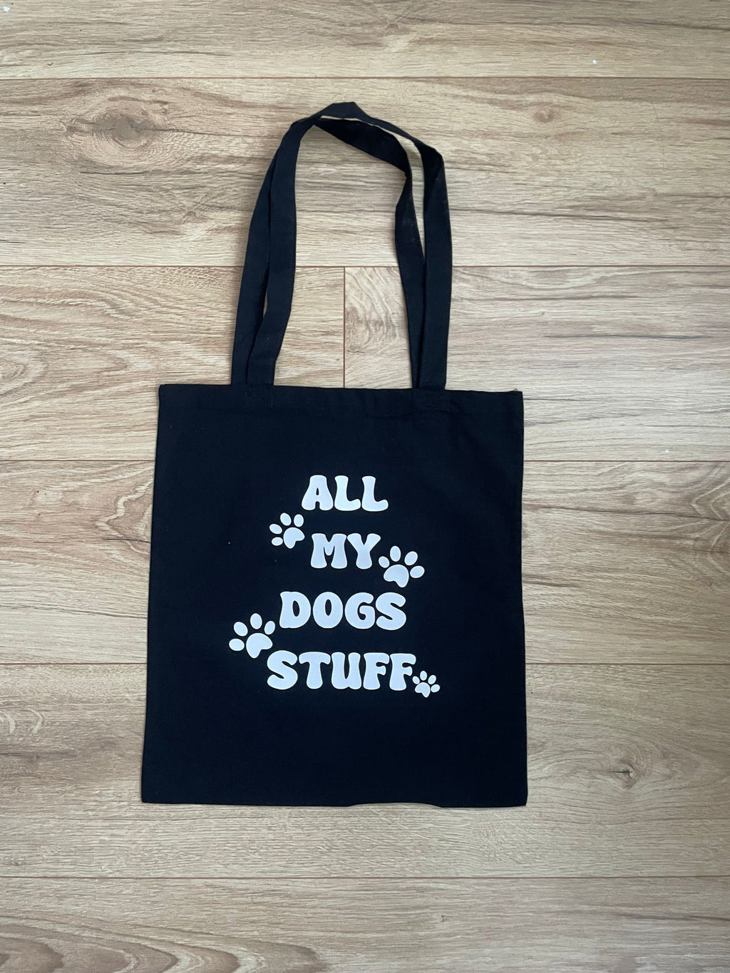 All My Dogs Stuff Paw Print Tote Bag