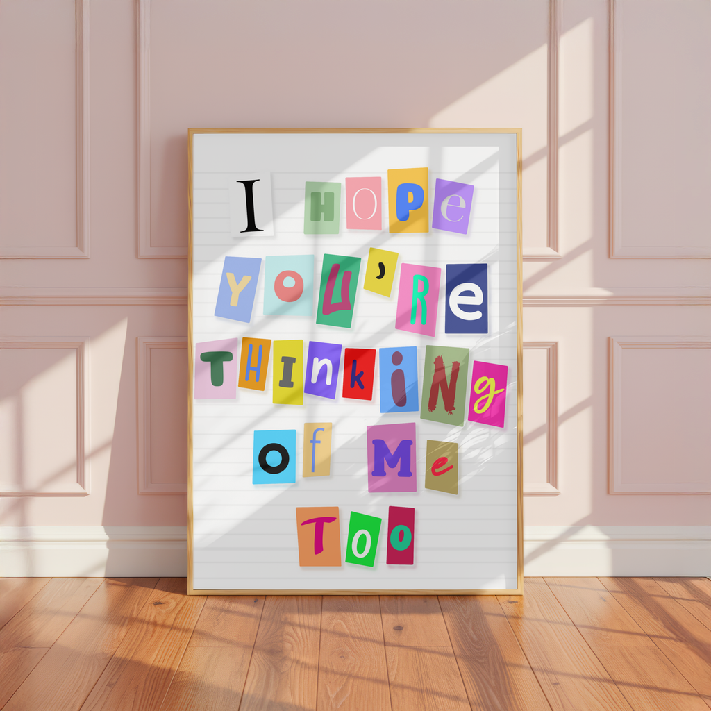 I Hope You’re Thinking Of Me Too Poster