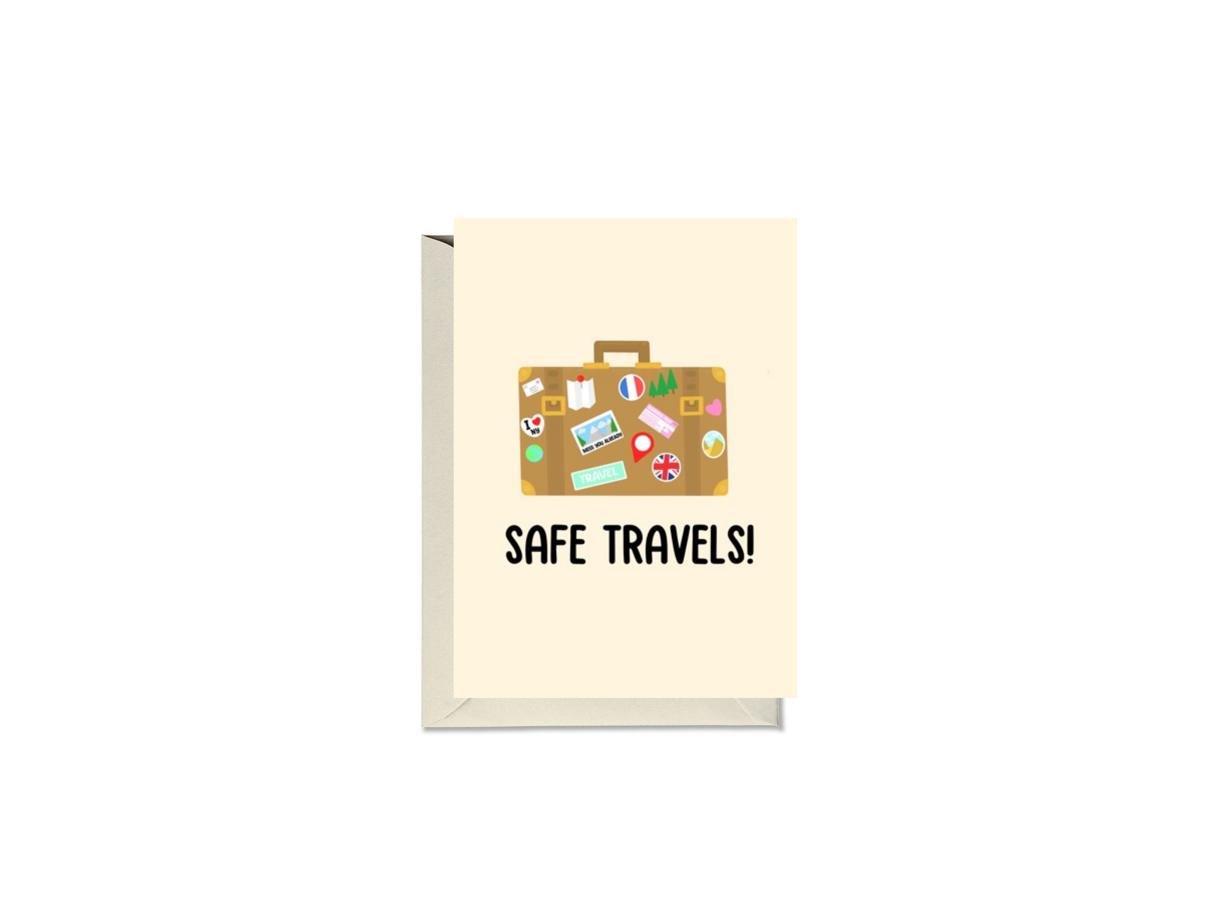 Safe Travels Suitcase card