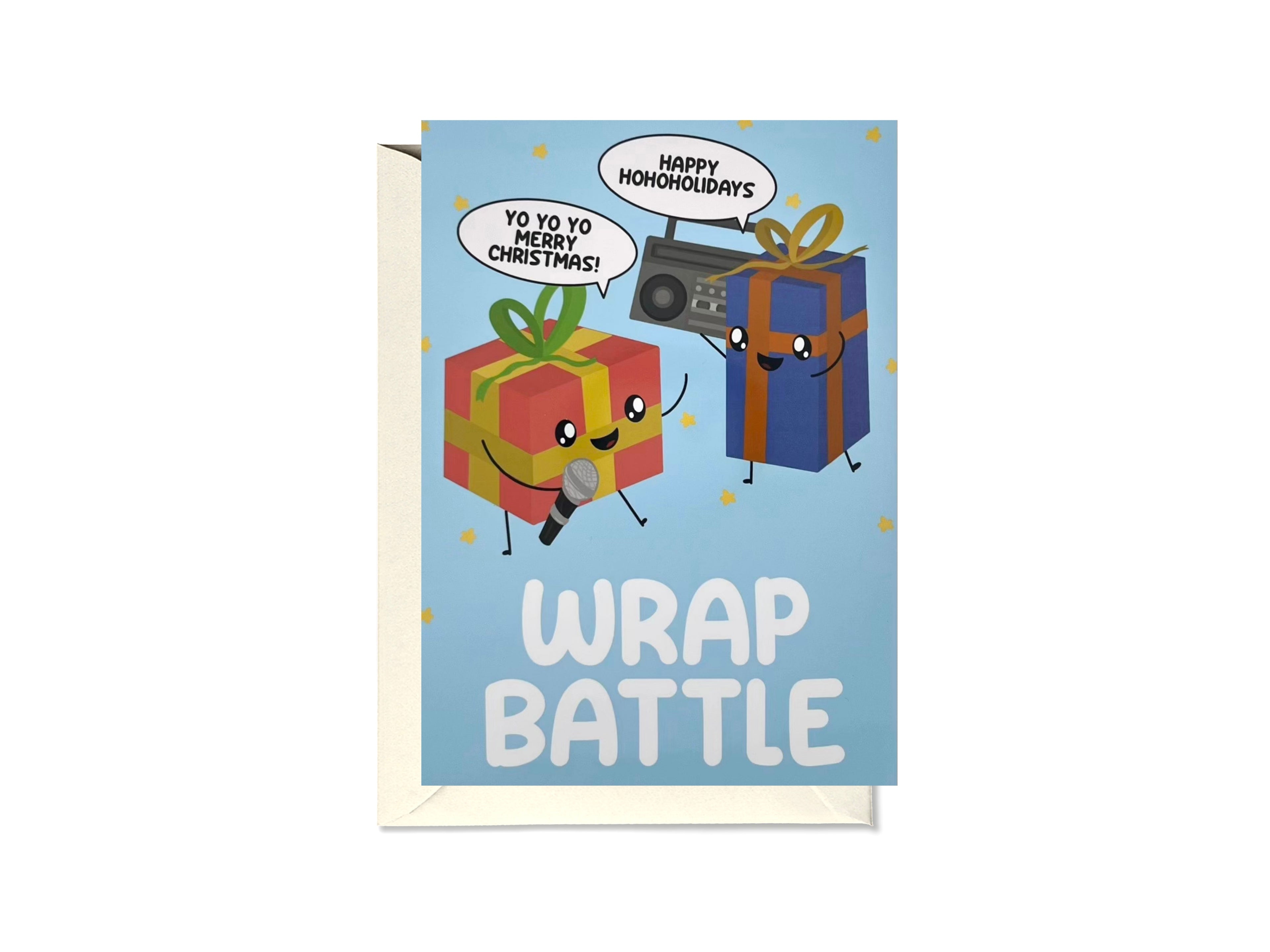 Wrap Battle Christmas Present Card
