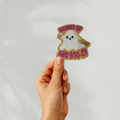 Booked Up And Boosy Ghost Sticker