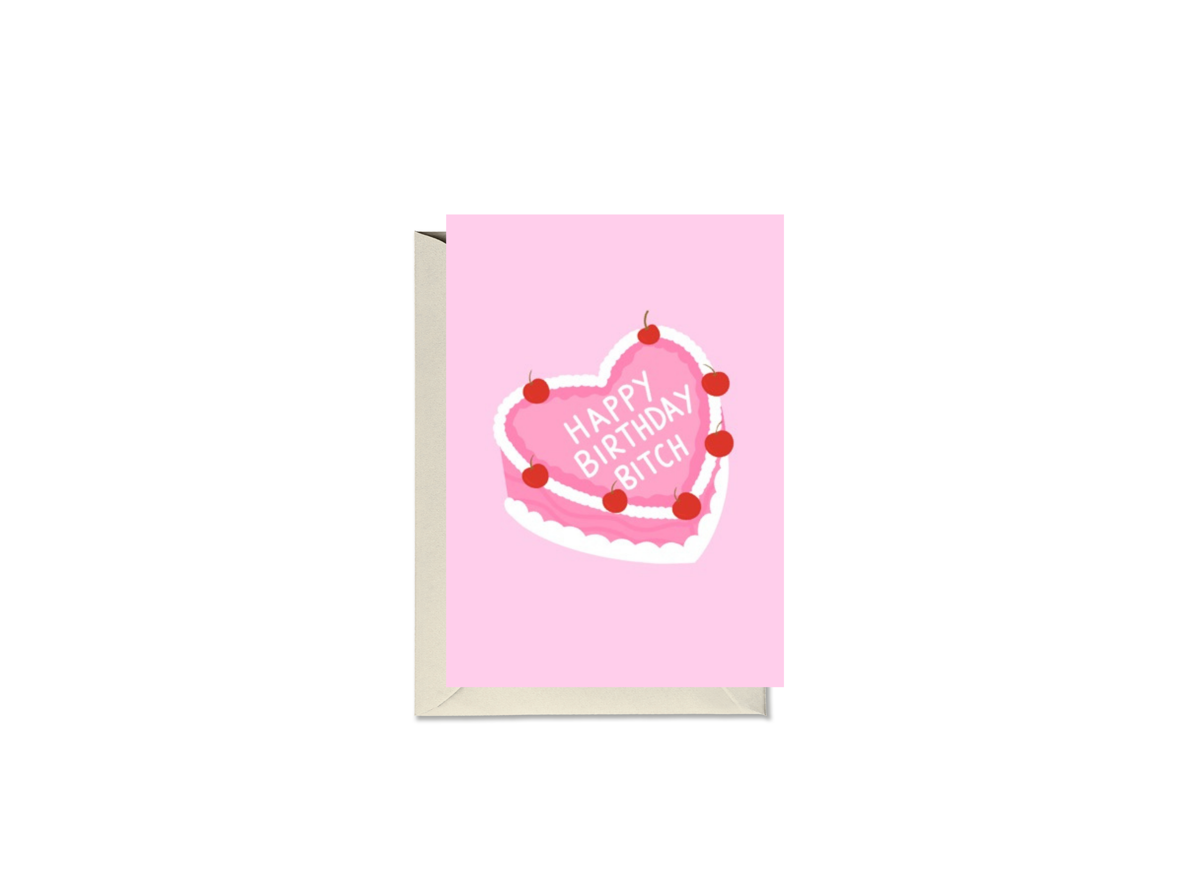 Happy Birthday Bitch Love Heart Cake