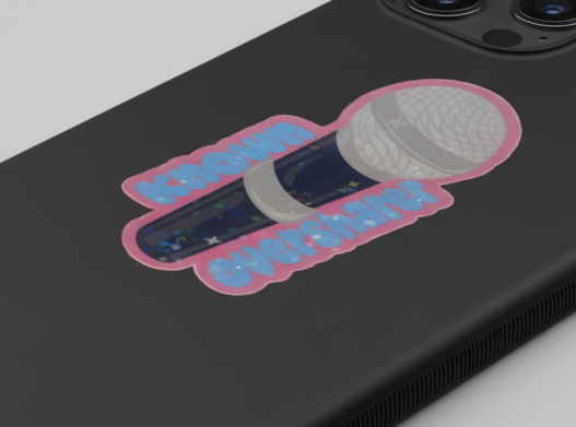 Known Oversharer Microphone Sticker