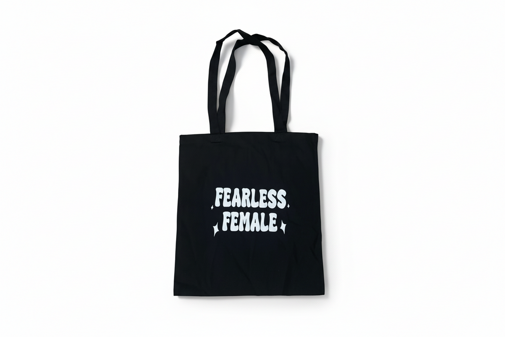 Fearless Female Sparkly Tote Bag