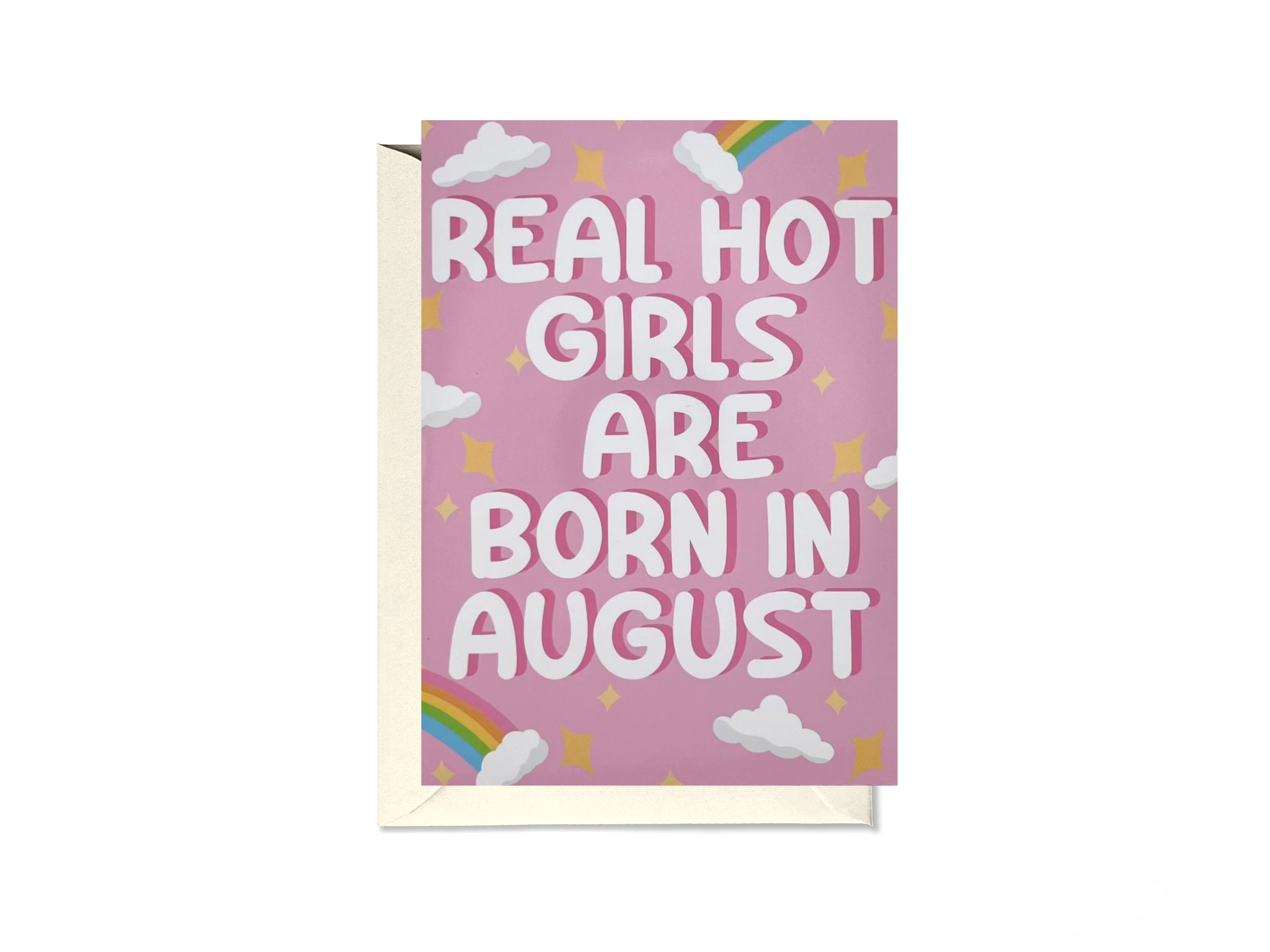Real Hot Girls Are Born In CHOOSE MONTH Card