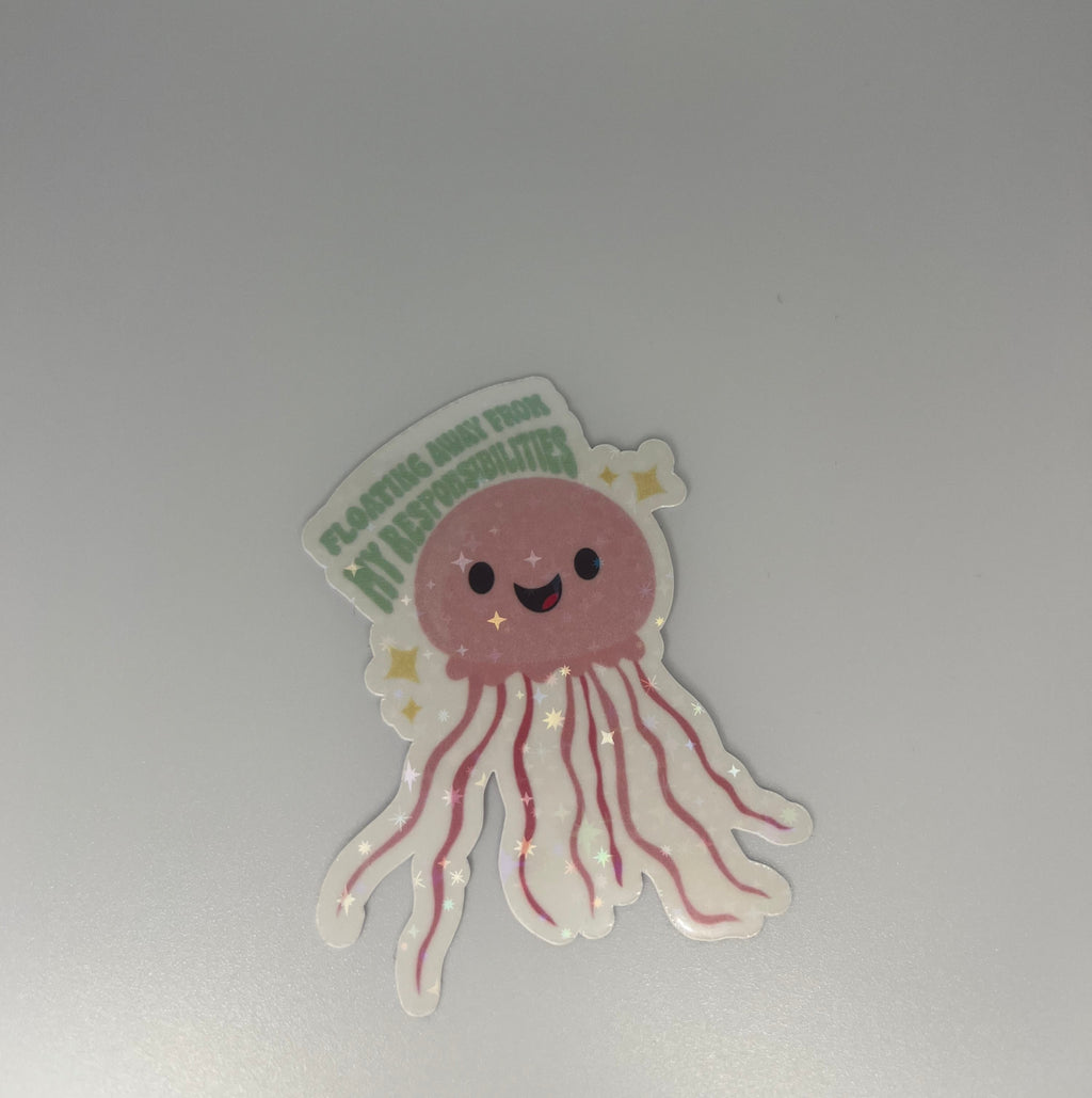 Floating Away From My Responsibilities Sticker