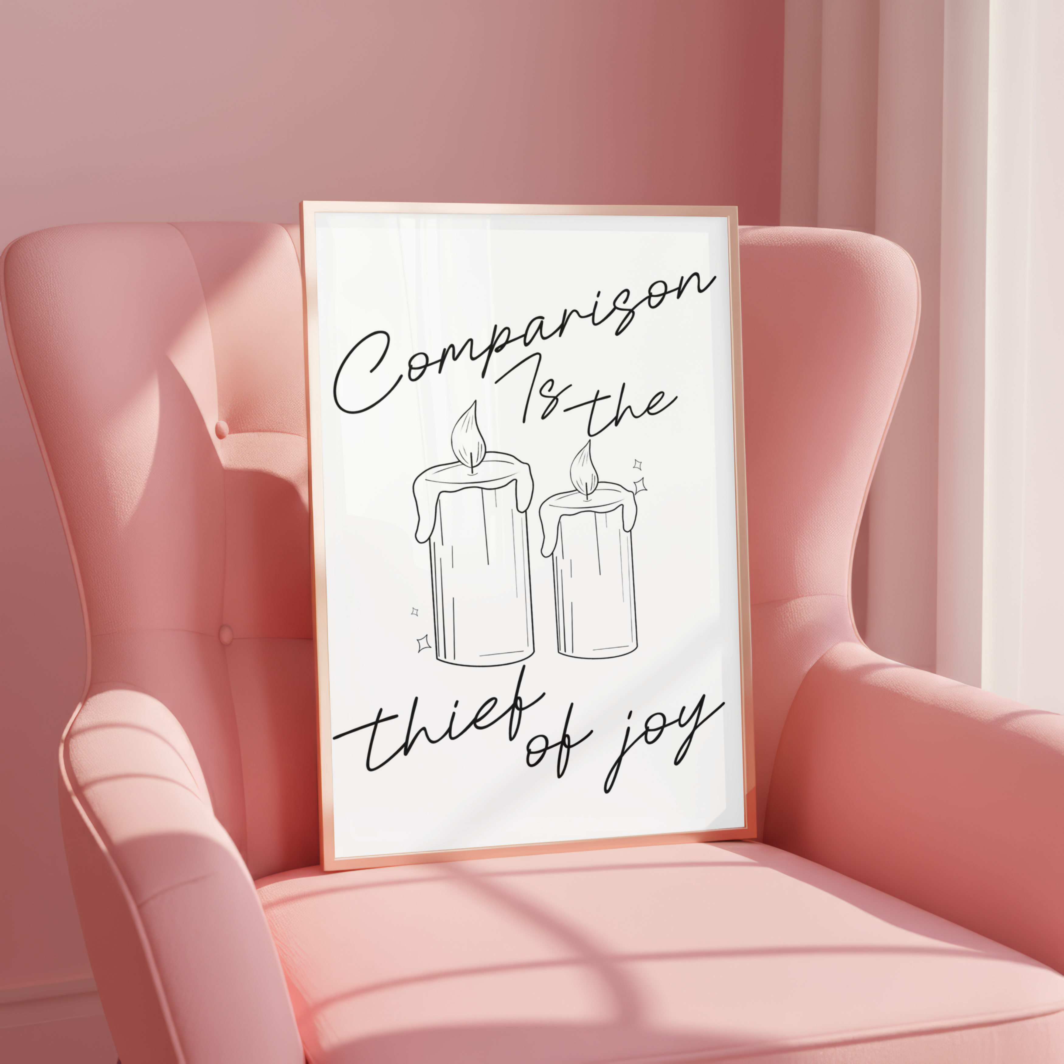 Comparison Is The Thief Of Joy Candle Poster