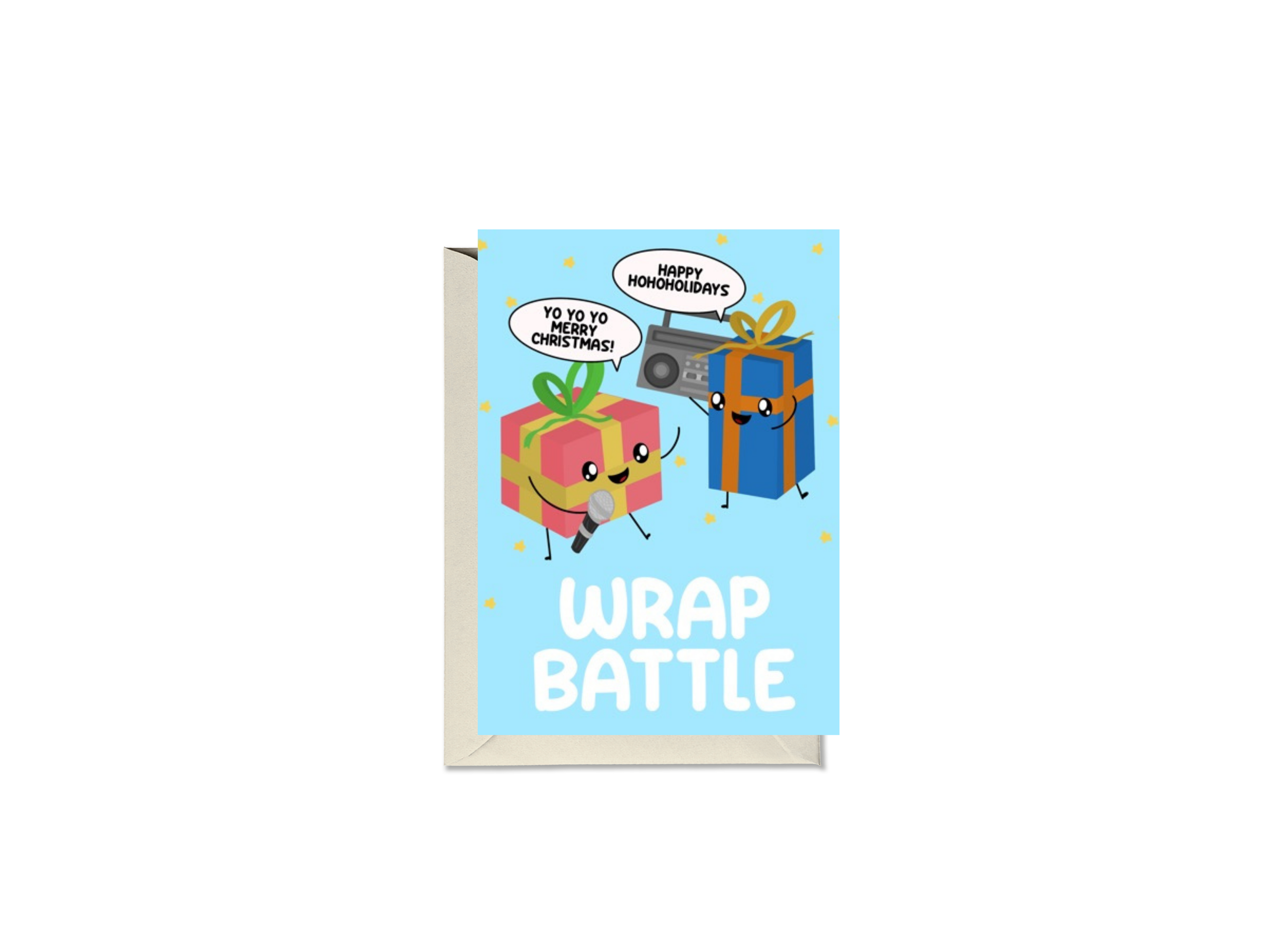Wrap Battle Christmas Present Card