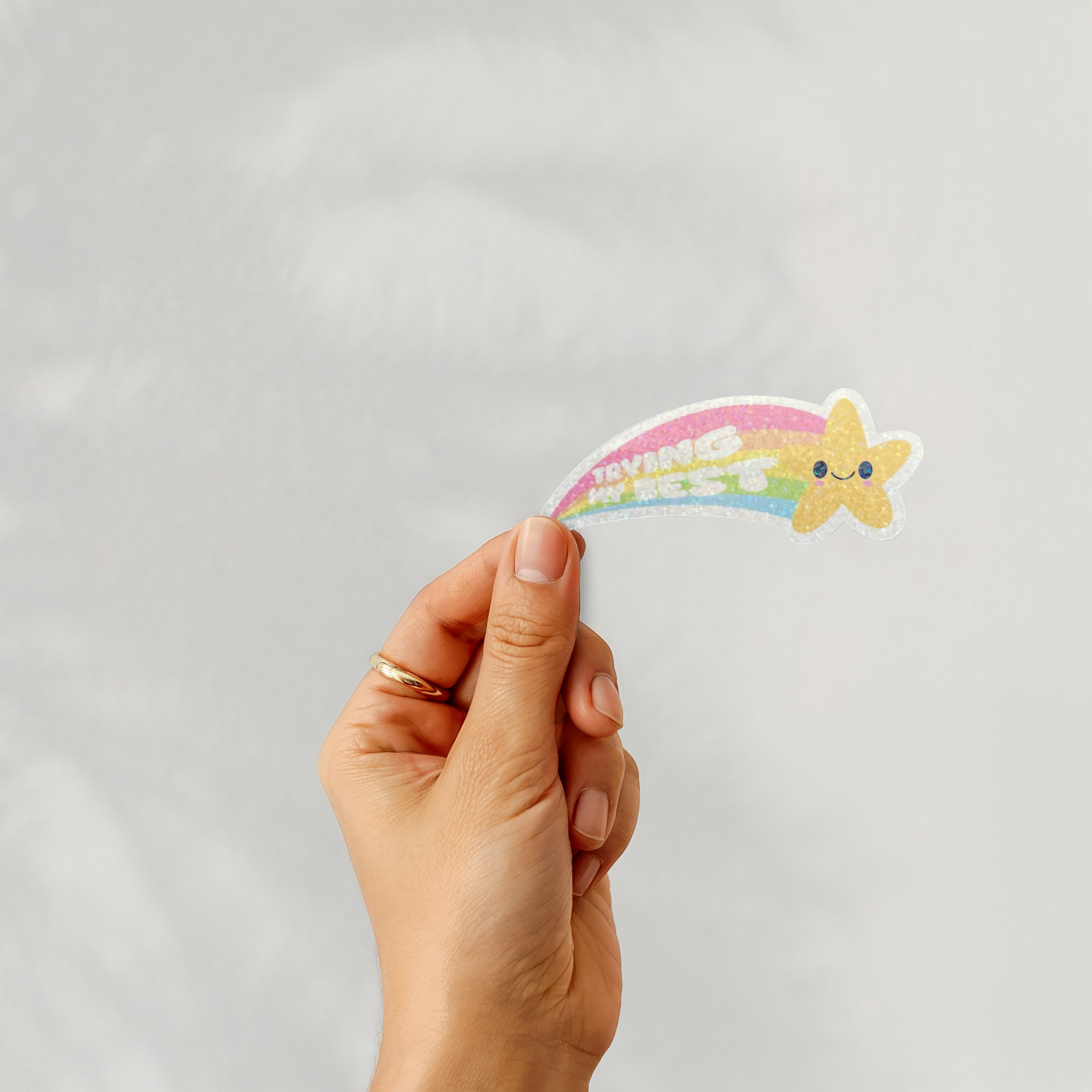 Trying My Best Shooting Star Sticker
