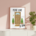 Please Leave By 9pm Front Door Poster