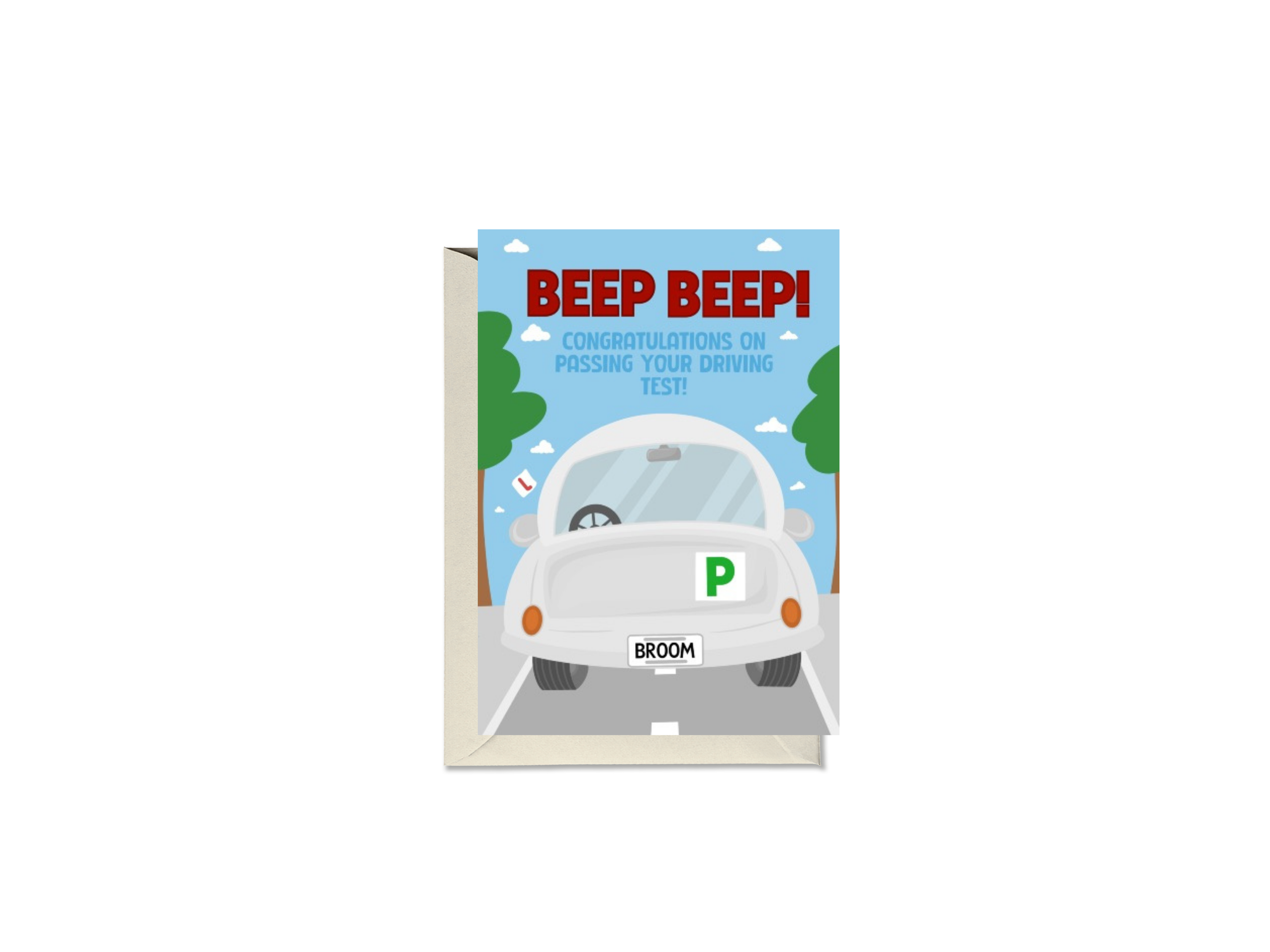 Beep Beep Congratulations On Passing Your Driving Test Card
