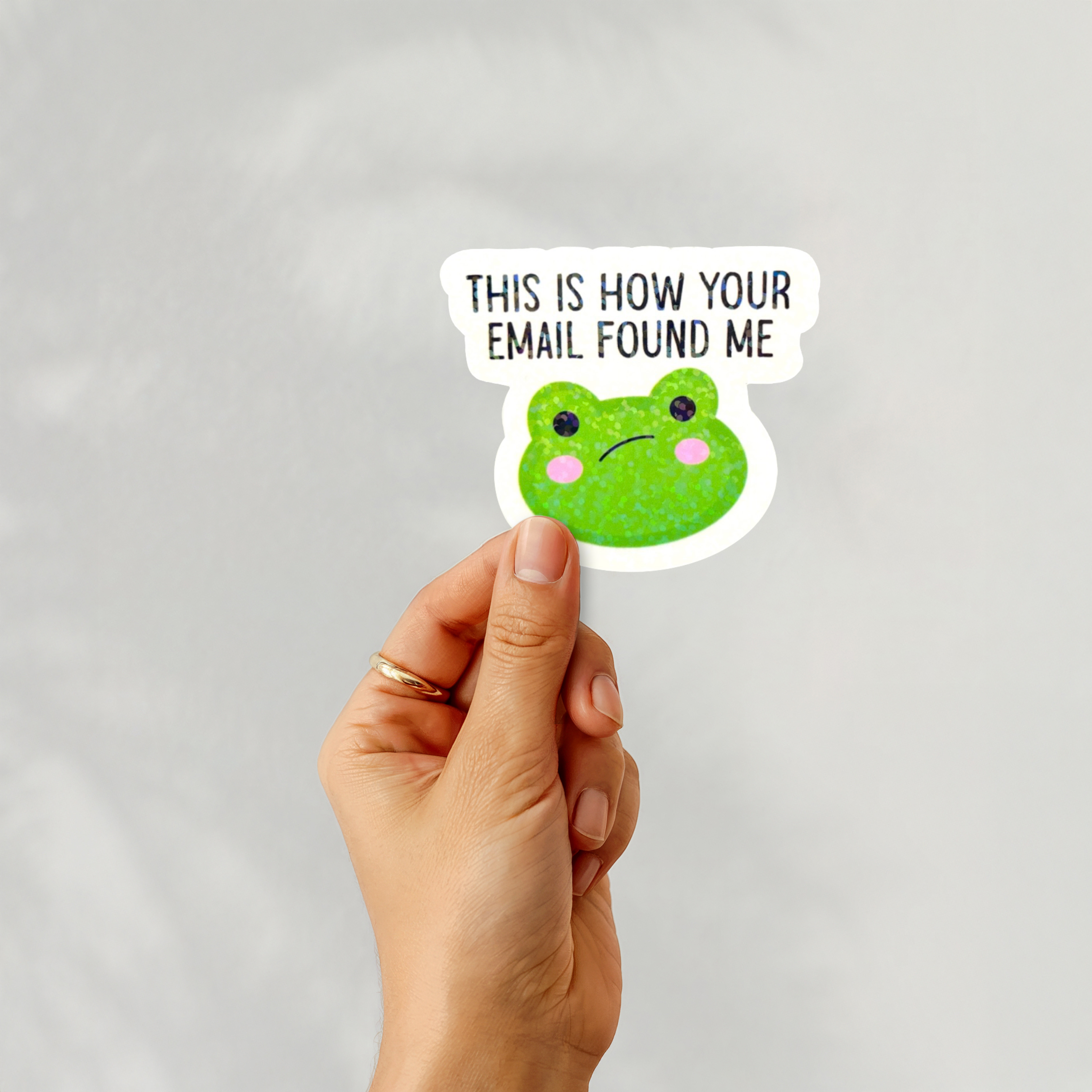 This Is How Your Email Found Me Frog Sticker
