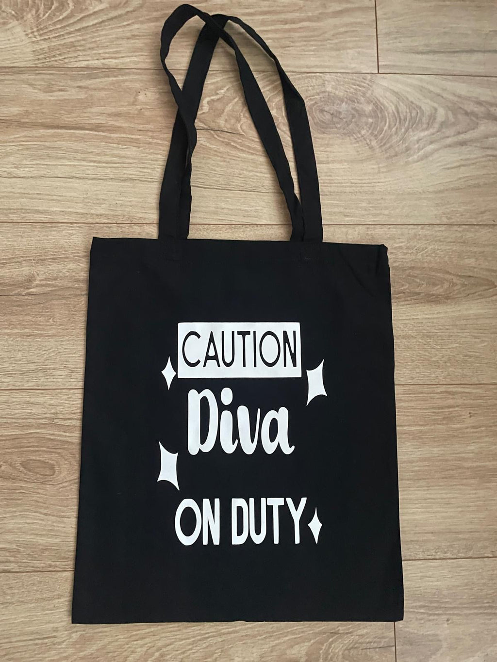 Caution Diva On Duty Tote Bag