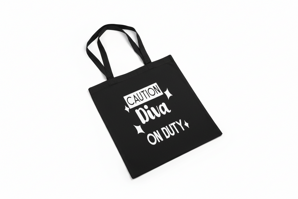Caution Diva On Duty Tote Bag