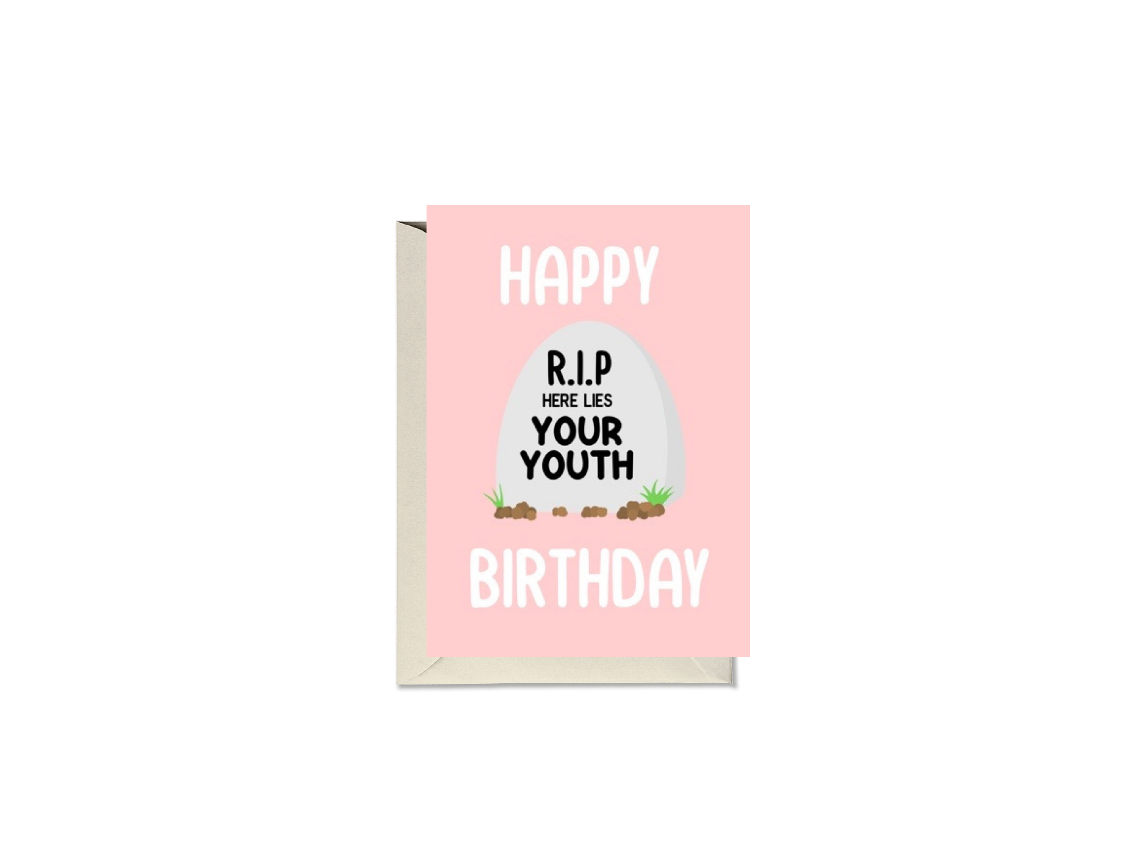 RIP Your Youth Gravestone Card
