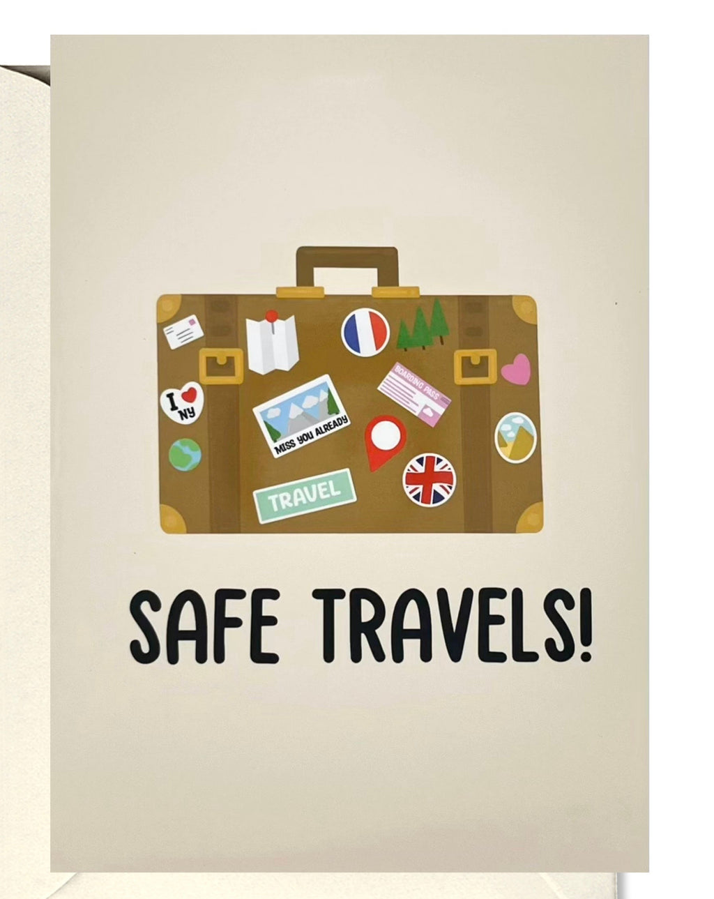 Safe Travels Suitcase card