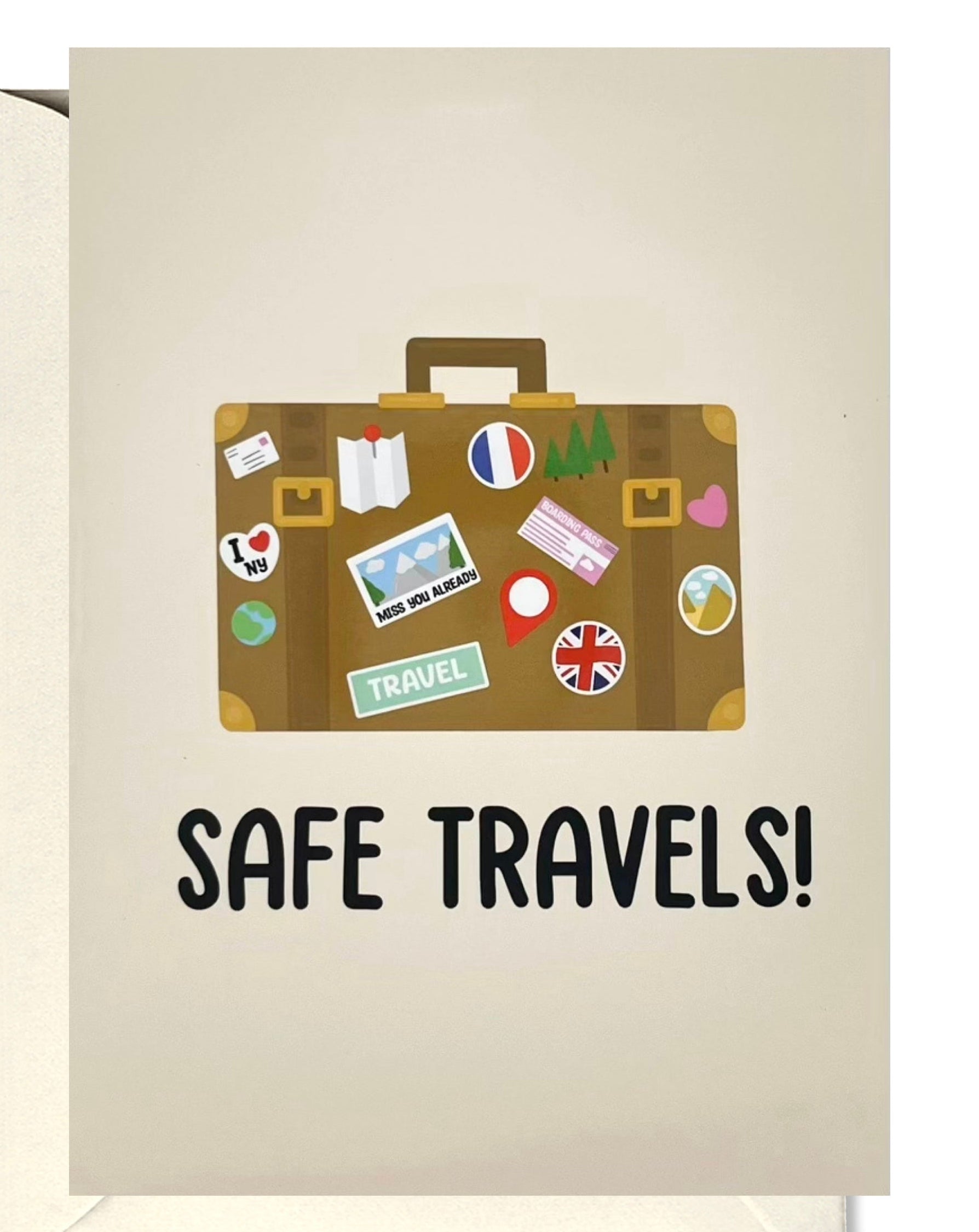 Safe Travels Suitcase card