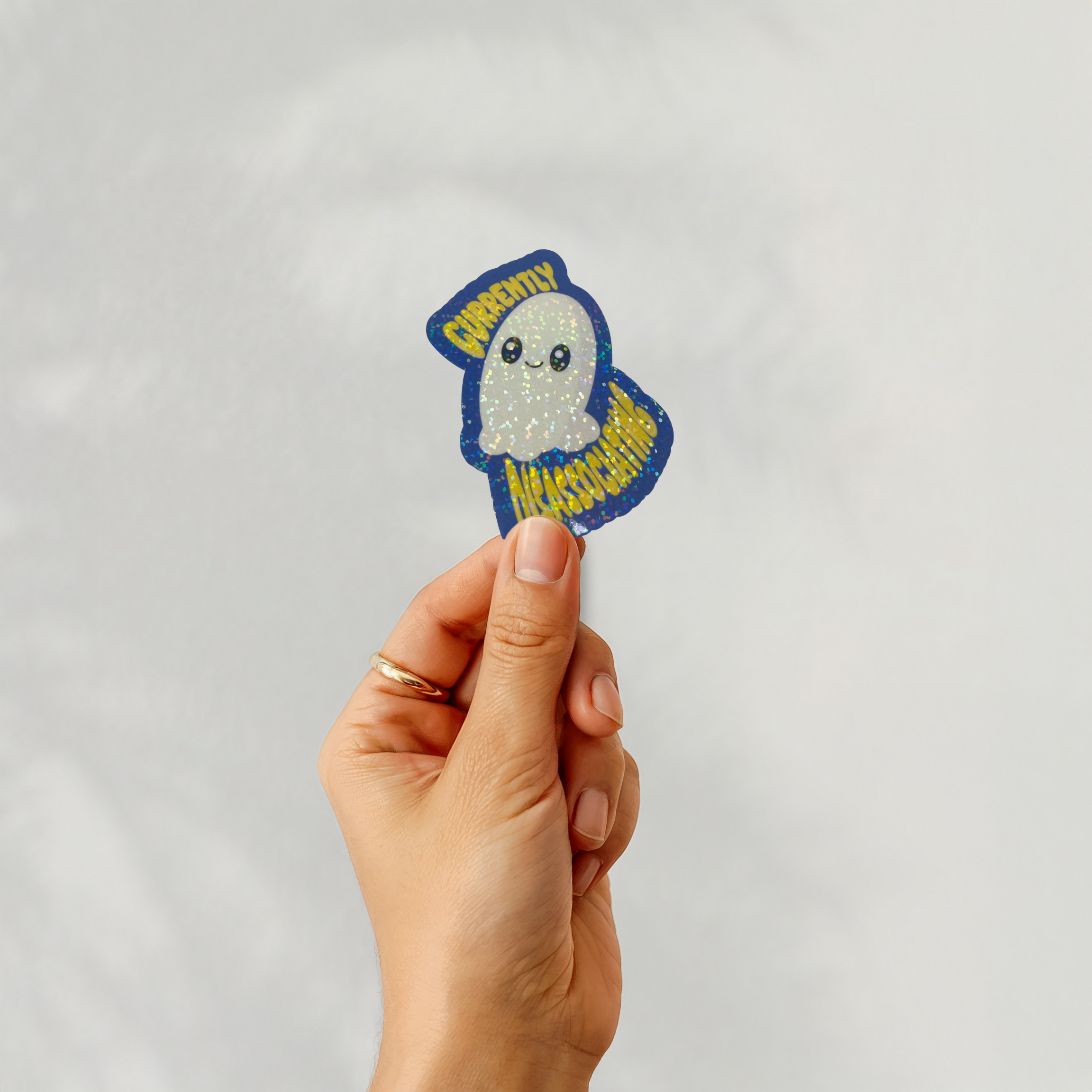 Currently Disassociating Ghost Sticker