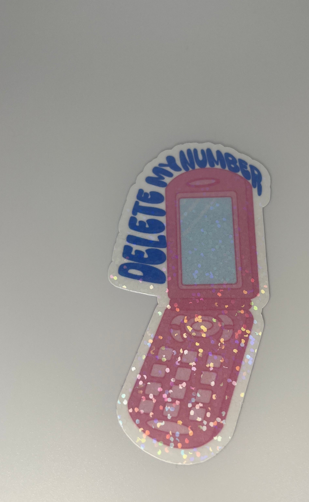 Delete My Number Flip Phone Sticker