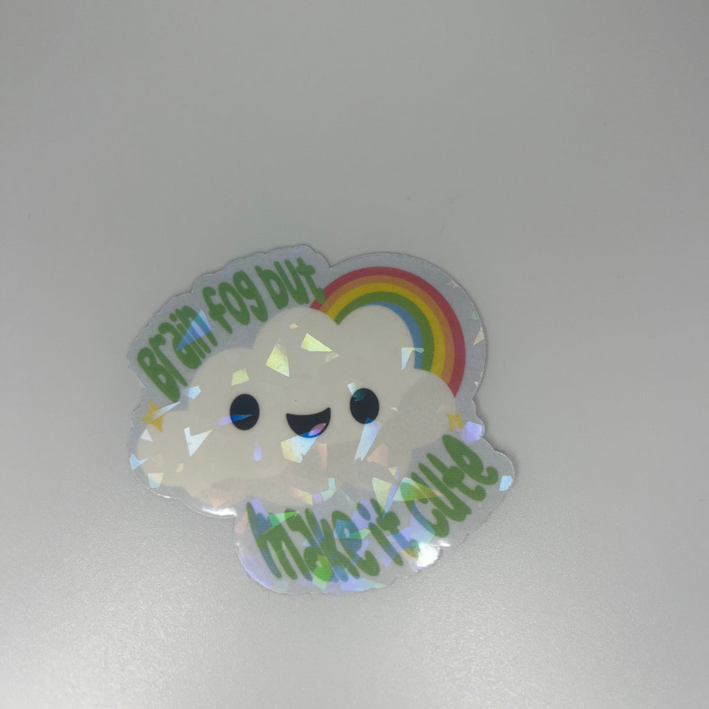 Brain Fog But Make It Cute Cloud Sticker