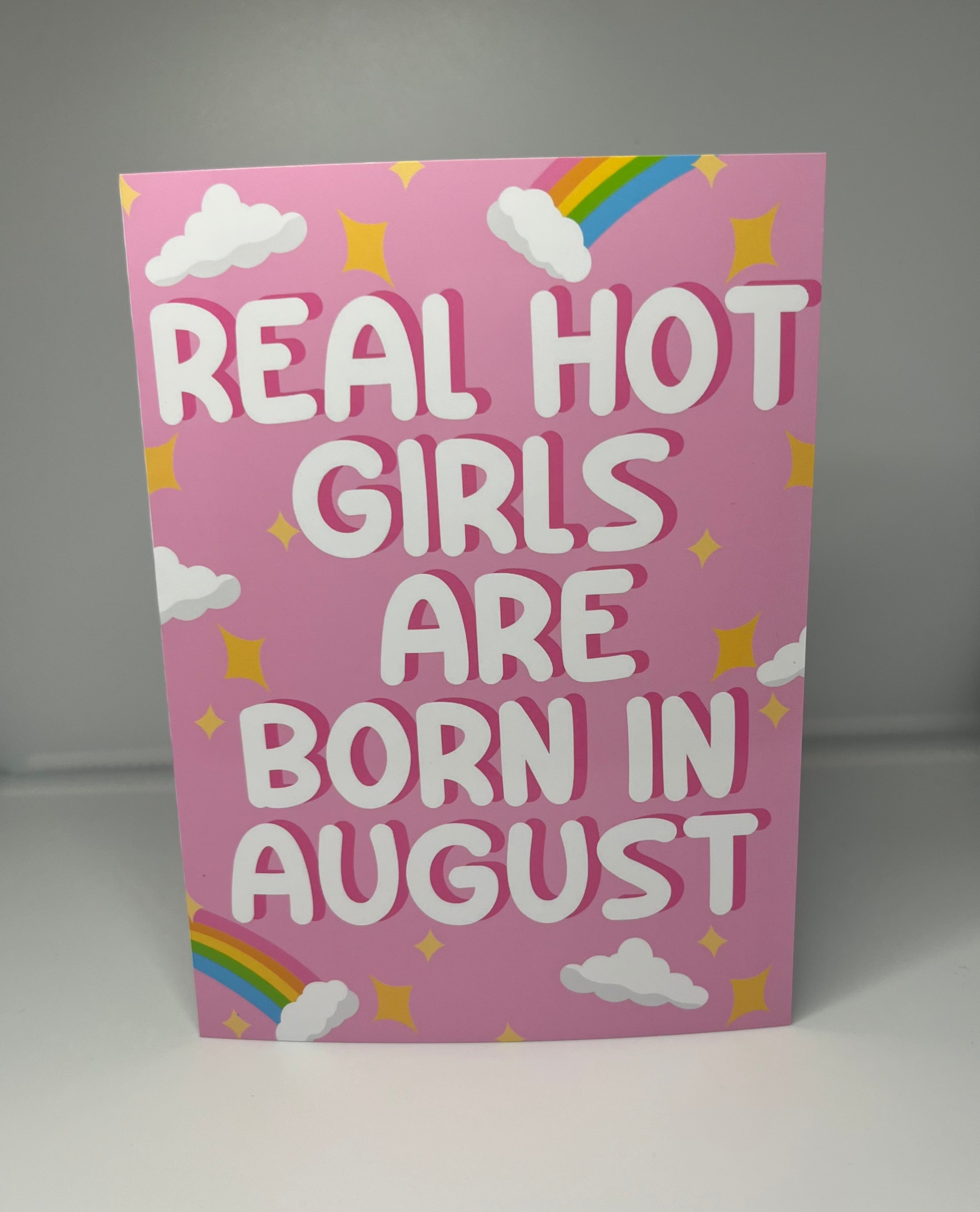 Real Hot Girls Are Born In CHOOSE MONTH Card