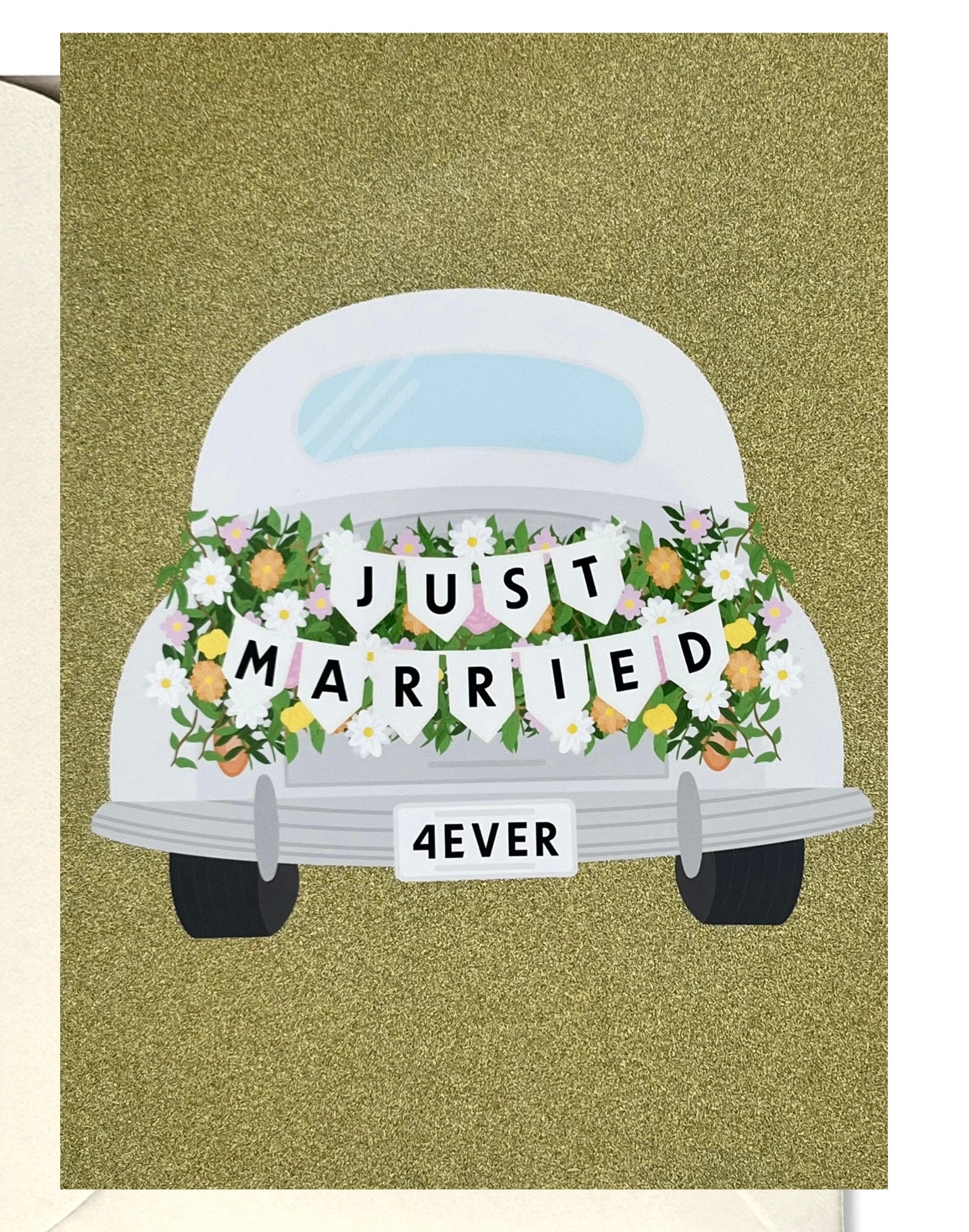 Just Married Car Card